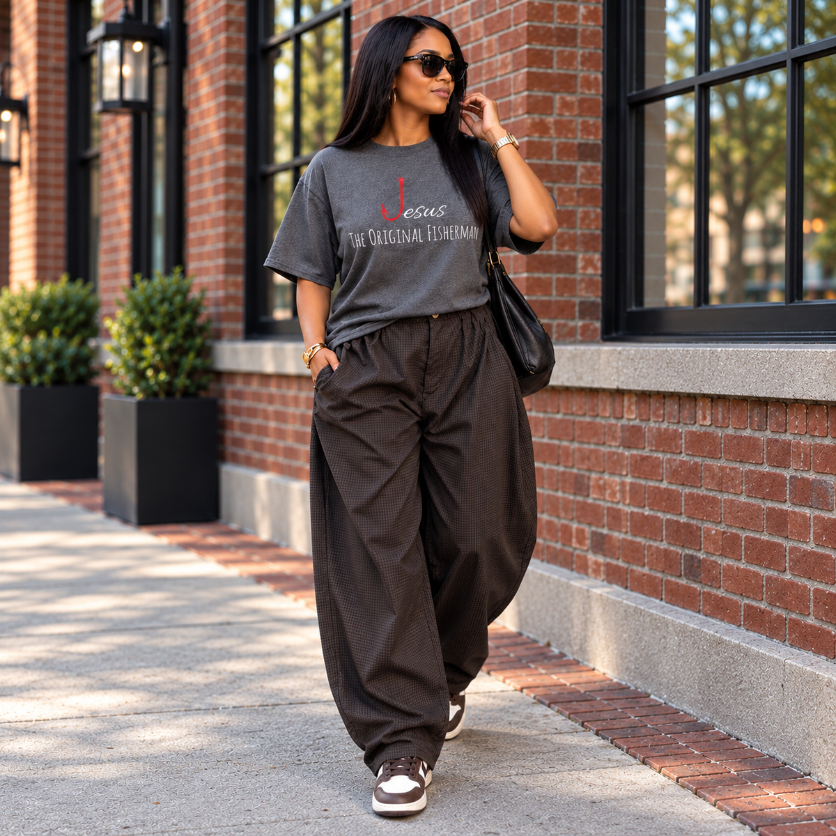 Jesus The Original Fisherman - Dark Gray