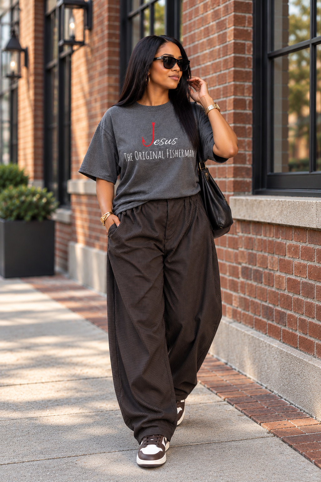 Jesus The Original Fisherman - Dark Gray
